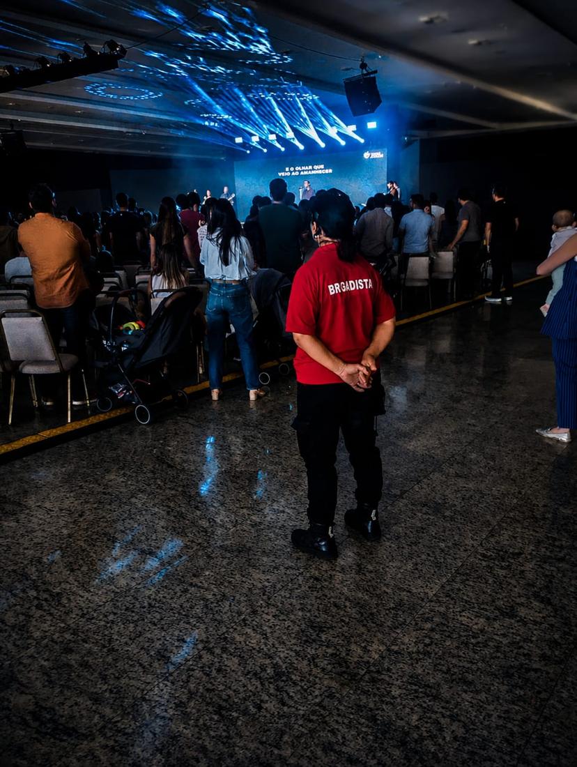 Brigadista do Grupo LS acompanhando um evento